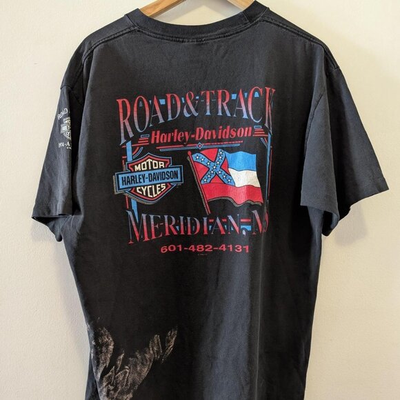 Harley Davidson Motorcycle Tee "Feel the thunder" Used XL 1995 - Picture 4 of 8